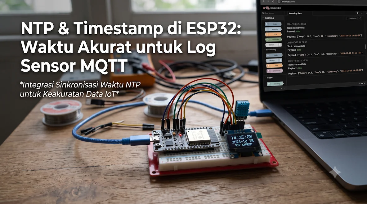 NTP & Timestamp di ESP32: Waktu Akurat untuk Log Sensor MQTT