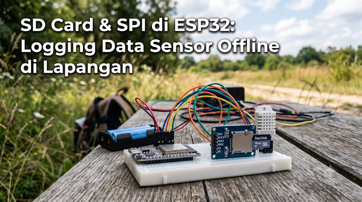 SD Card & SPI di ESP32: Logging Data Sensor Offline di Lapangan