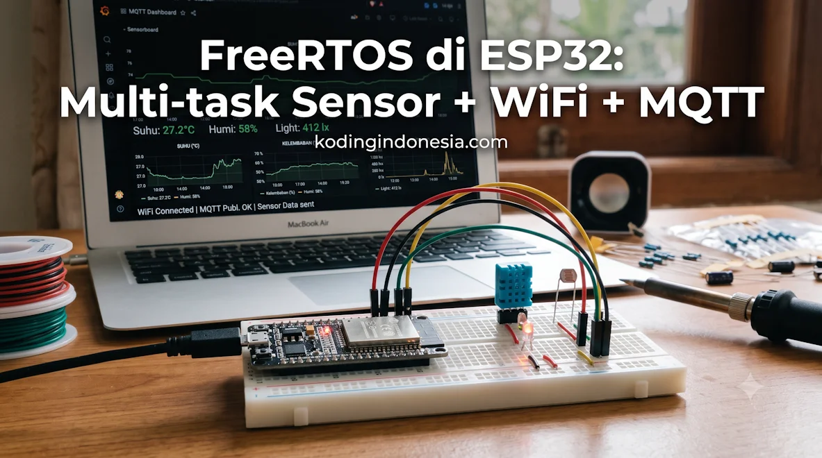 FreeRTOS di ESP32: Multi-task Sensor + WiFi + MQTT